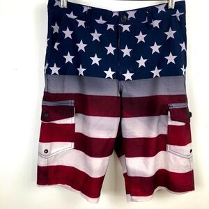 NWOT Size 29 Hawk Patriotic Board Shorts